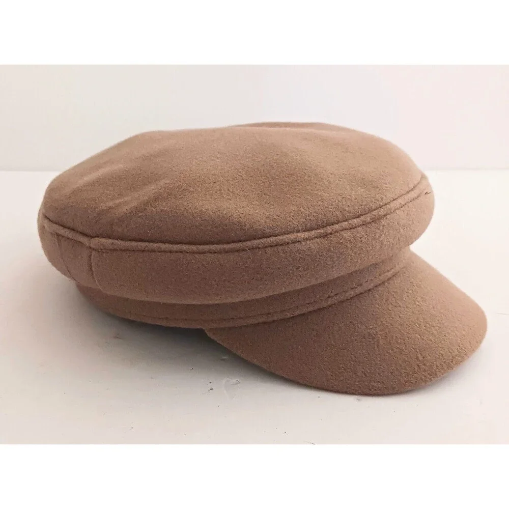Universal Thread Camel Brown Wool Military Style Brimmed Cap O/S - Picture 5 of 10